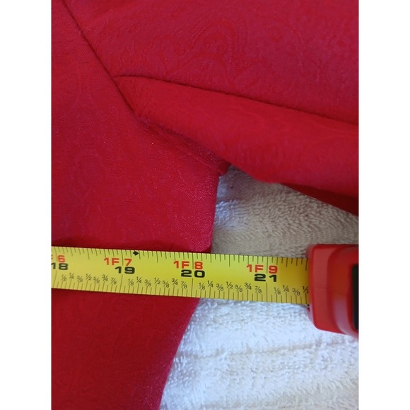 Vtg Laura Scott Womens red blazer with a floral pattern 12 Buttons Old Money - Picture 13 of 16